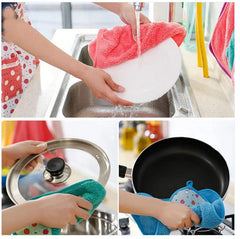 Microfiber Hand Towel for Wash Basin Kitchen Sink Dining Towel Multicolor Napkins Multipurpose Kitchen