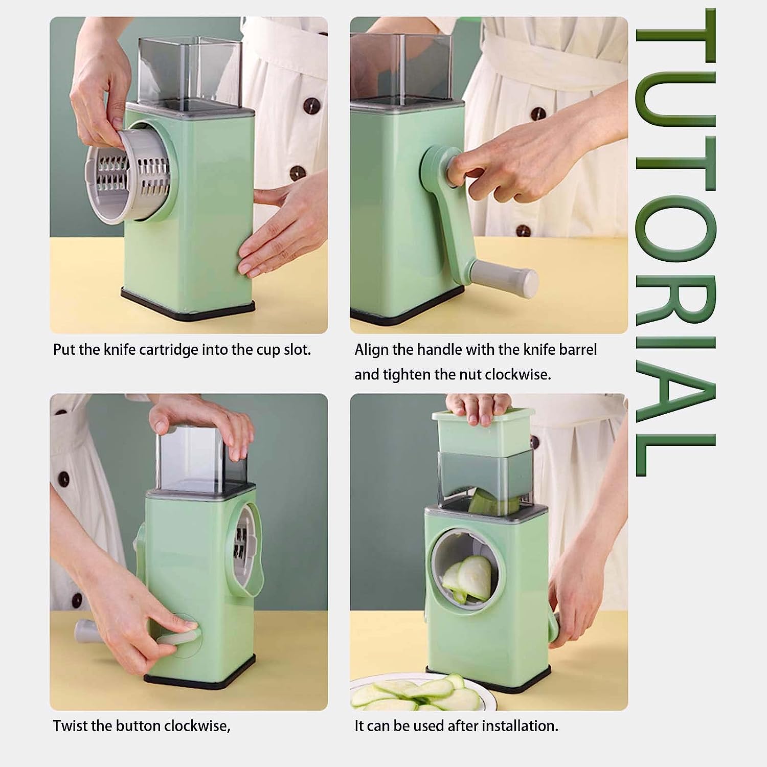 Vegetable Cutter Hand Crank Cutter Chopper Multifunctional Veget Grating Shredders