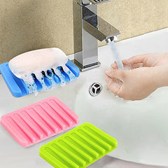 Bathroom Soap Dish Silicone, Dish Tray, Water Drainer Soap, Plate Holder Top Casual Stop Mushy Soap, Box Saver, Soap Holder Rack