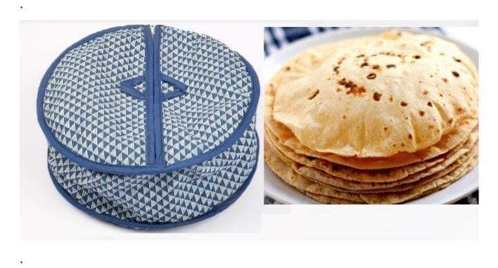 Cotton Round Roti Chapati Cover Roti Rumal Hot Chapati Box With Single ...