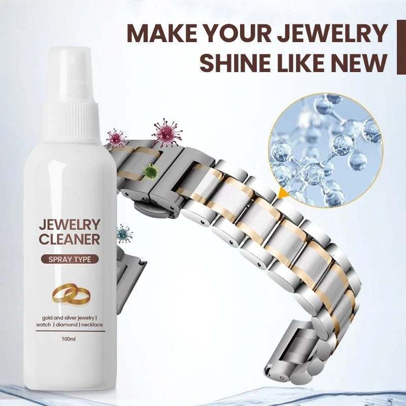 Pousbo 100ml Jewelry Cleaner Diamond Silver Gold Jewelry Cleaning Spray