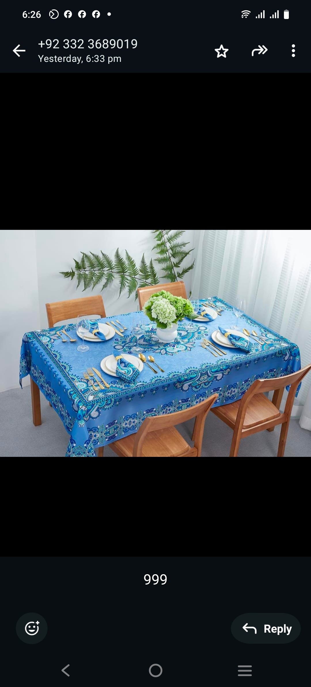3D FANCY TABLE CLOTH SHEET