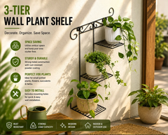 3 Tier Wall Plant Shelf