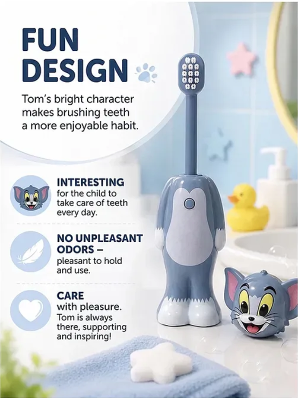 Tom & Jerry 2in1 Kids Toothbrush