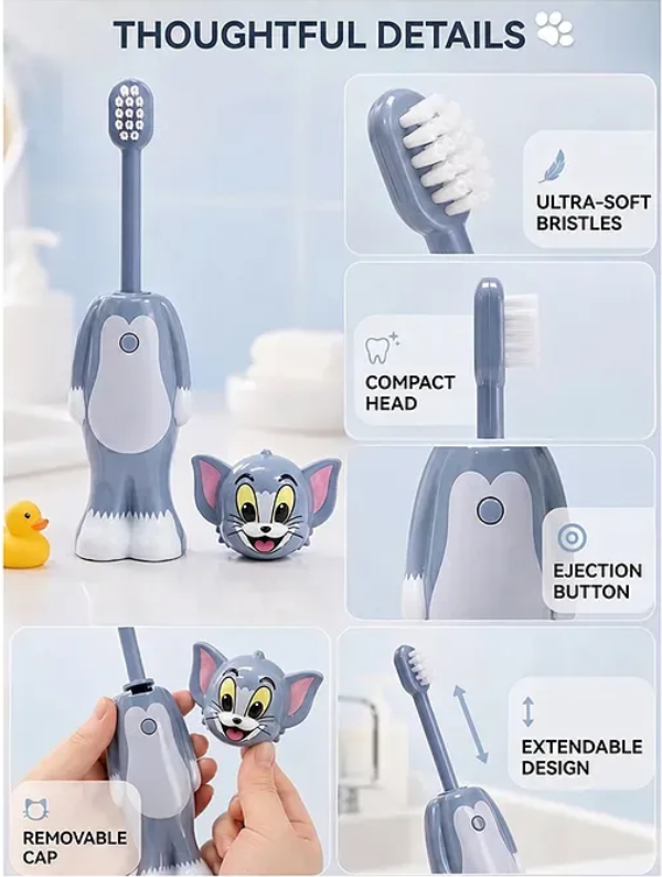 Tom & Jerry 2in1 Kids Toothbrush