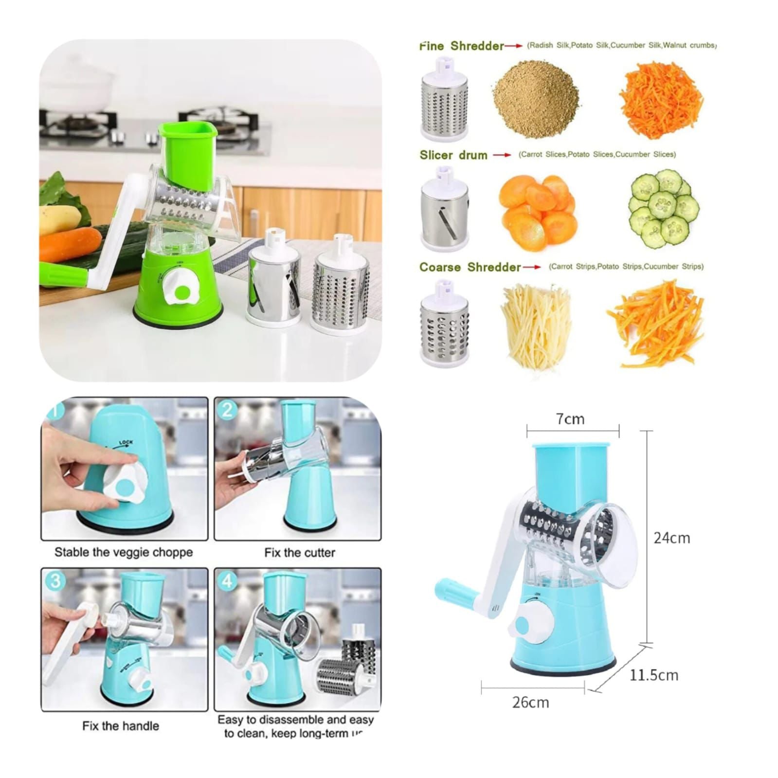MULTIFUNCTIONAL ROLLER VEGETABLE CUTTER
