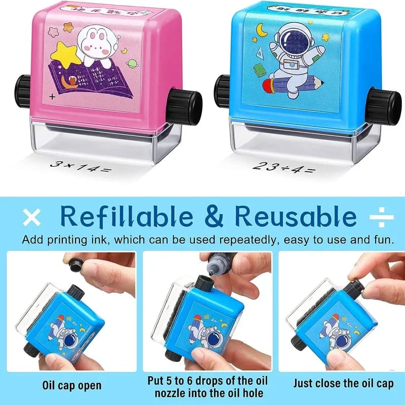 Math Roller Stamp With Ink Refill......