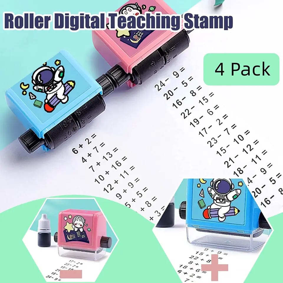 Math Roller Stamp With Ink Refill......