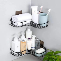 Space saving Metal Corner Rack For Bathroom & Kitchen