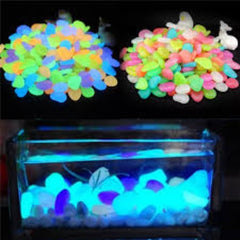 Night Glowing pebbles for Aquarium and Garden(Pack Of 100 Stones)