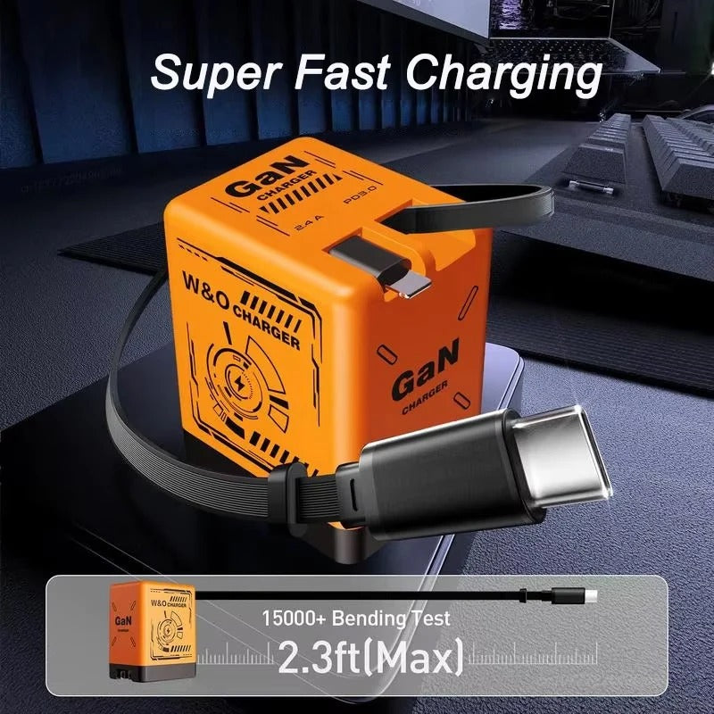 GaN Charger 2-in-1 gan Compatible with 120W Retractable Charger