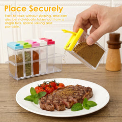 6Pcs Spice Jars with Tray