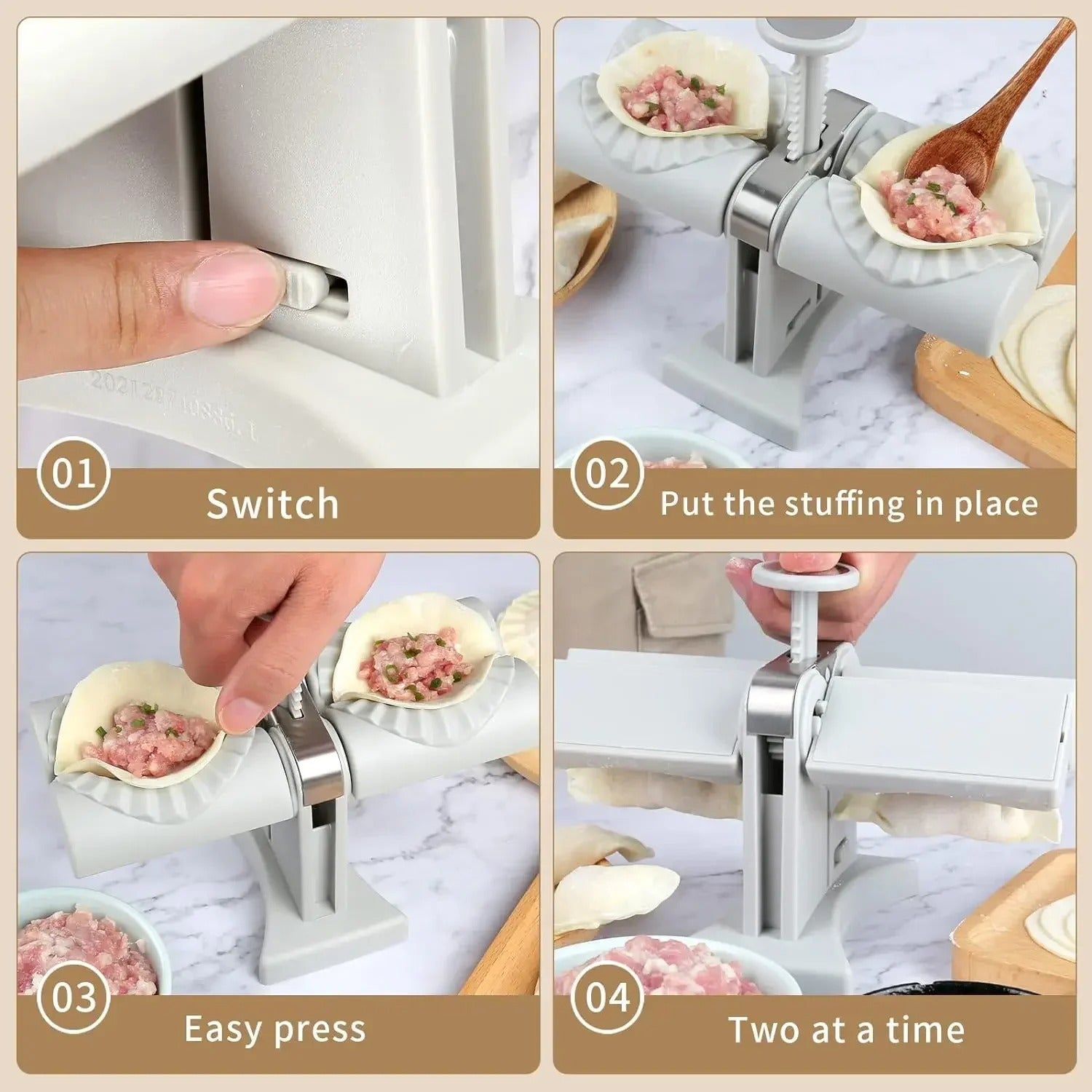 DOUBLE HEAD AUTOMATIC DUMPLING MAKER MACHINE