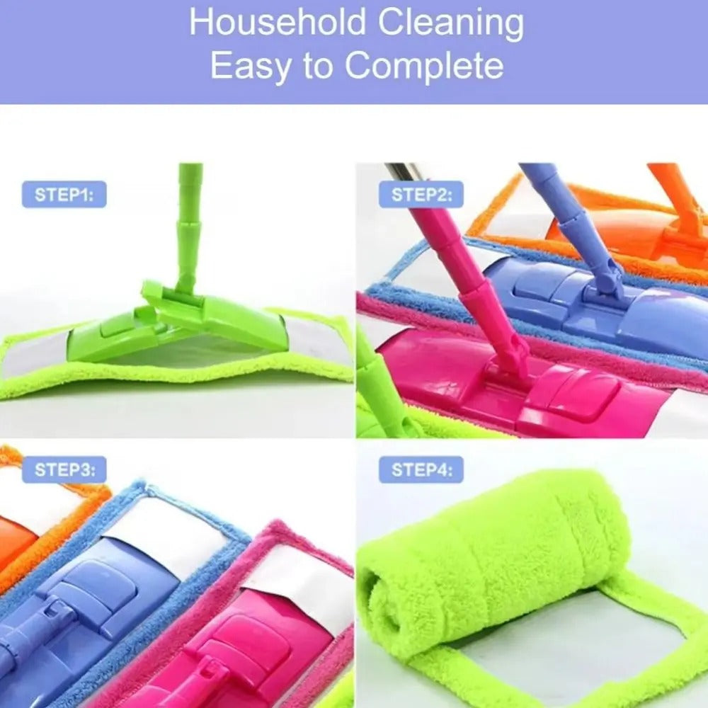 Flat Microfiber Squeeze Mop With Handle