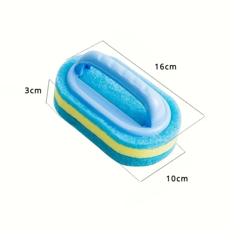 Plastic Cleaning Sponge Brush With Handle