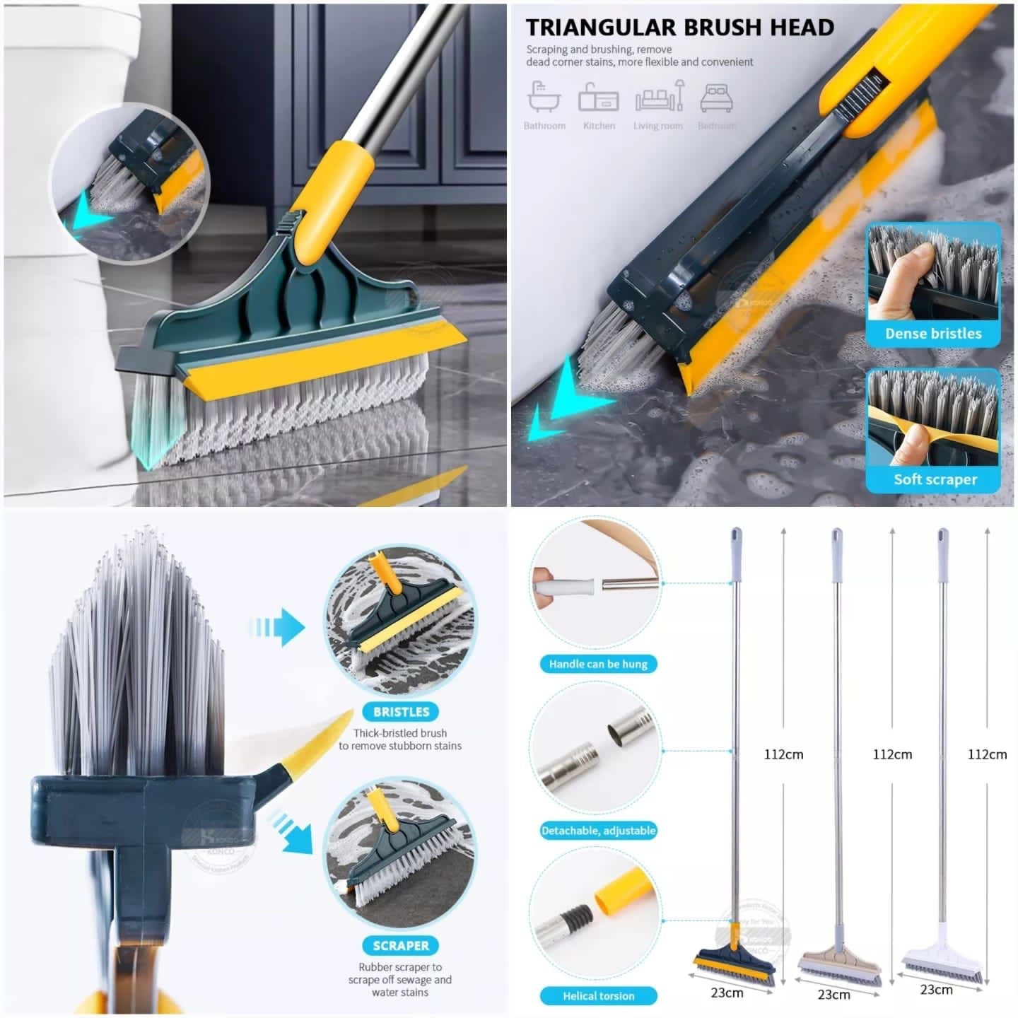 2 in 1 Floor Scrub Brush