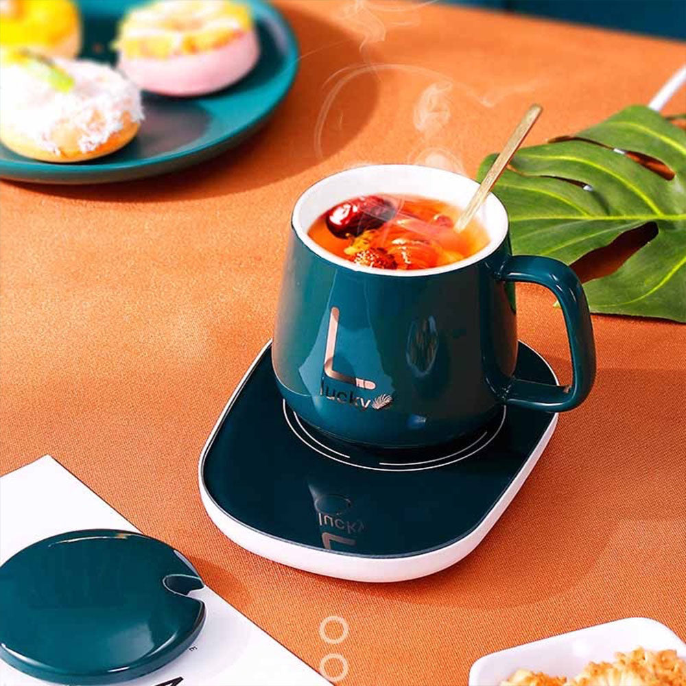 Lucky Ceramic Tea Coffee Mug with Warmer